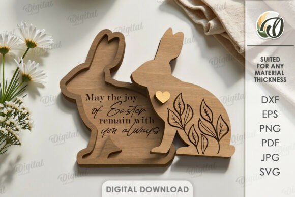 3D Easter Card Laser Cut – A Creative Digital Design for Festive Expression