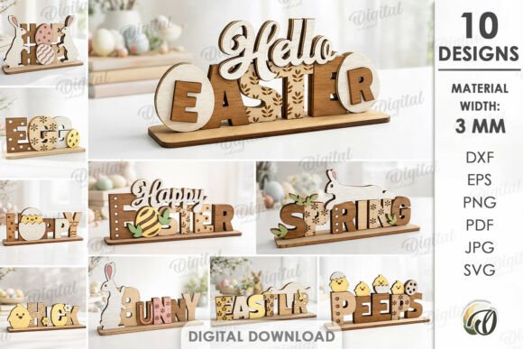 3D Easter Table Signs Bundle Laser – Creative Possibilities for Everyone