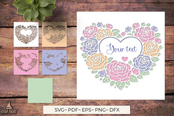 3D Floral Heart Frame SVG Layered Card: A Creative Tool for Personalized Projects