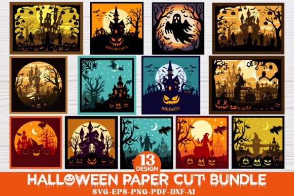 3D Halloween Shadow Box SVG Bundle: A Spooky Crafting Solution for Every Occasion