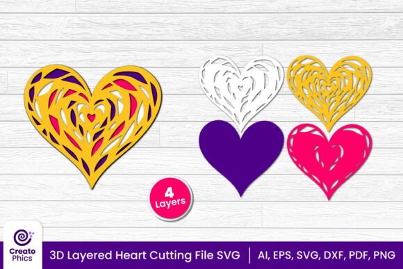 3D Layered Heart Cutting File SVG: A Strategic Tool for Creative Projects and Romantic Designs
