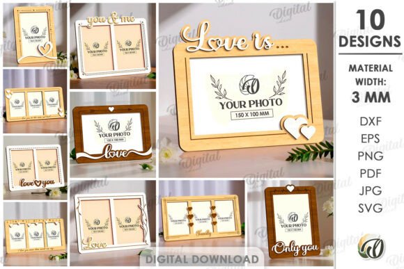3D Minimalist Photo Frames Bundle for Creative Projects