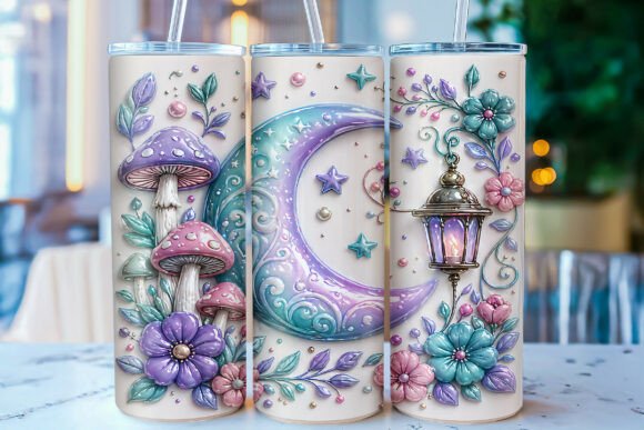 3D Moon Mushroom 20oz Tumbler Wrap: A Magical Addition to Modern Creative Workflows