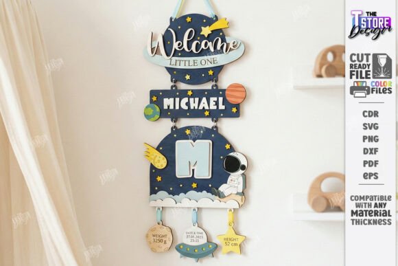 3D Nursery Layered Wall Sign Laser Cut: A Creative and Customizable Addition to Any Space