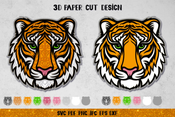 3D Tiger Mandala and Tiger Layered Papercut: A Modern Twist on Traditional Art for 2022 and Beyond