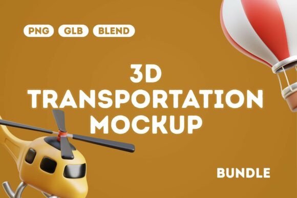 3D Transport Vehicle Icons Bundle: Elevate Your Creative Projects with Dynamic 3D Assets