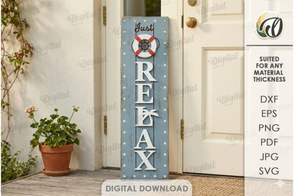 3D Vertical Summer Sign Laser Cut – Bring the Season to Life with Custom Design