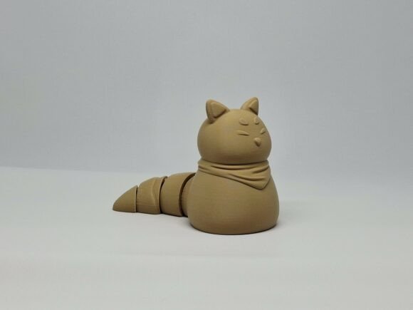 Adorable Flexi Kitsune STL: Easy 3D Printing for a Playful Desk Decoration