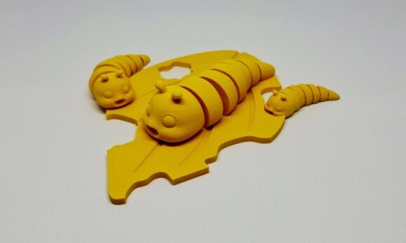 Bring Life to Your 3D Prints with the Kawaii Flexi Leaf Caterpillar STL Model