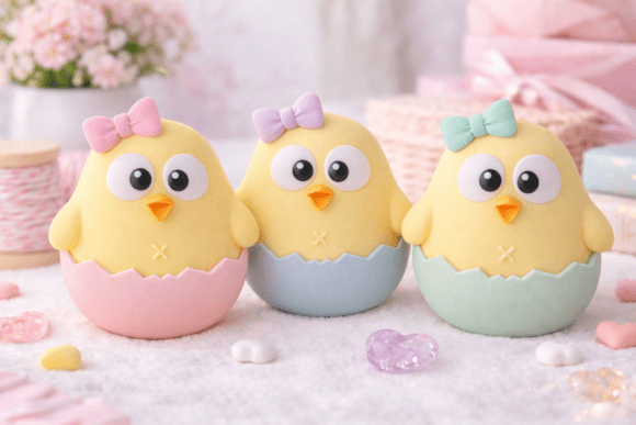 Chick in Egg - Baby Chick Figurine STL 3D Model for 3D Print