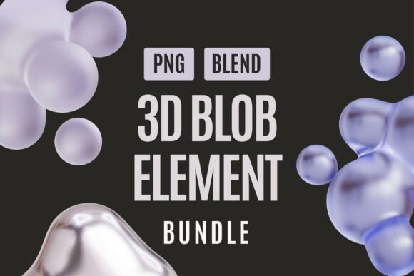 Enhancing Modern Design with the Glossy 3D Blob Shape Collection