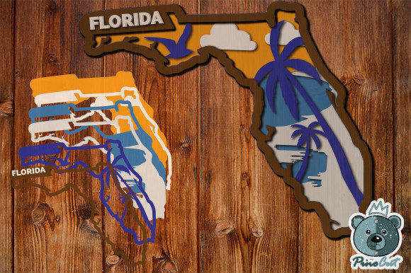 Florida, 3D Layered Tropical Florida: A Versatile Project for Creative and Commercial Use