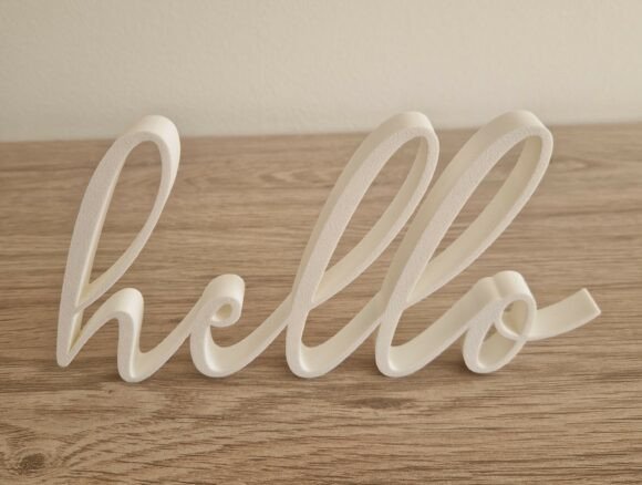 Hello Lettering 3D Print Design for Creative Spaces