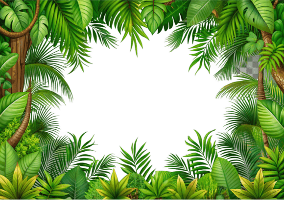 High-Quality 3D Frame of Bamboo PNG Images: A Transparent Design Asset for Every Creative Project
