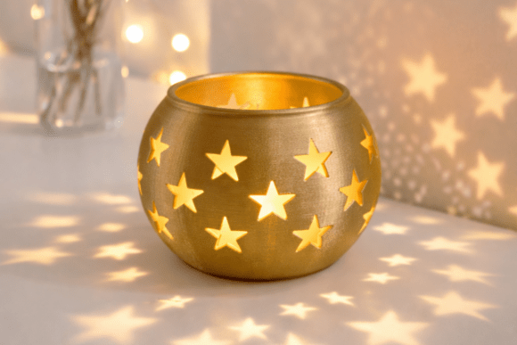 Star Pattern Candle Holder STL 3D Models for Easy 3D Print